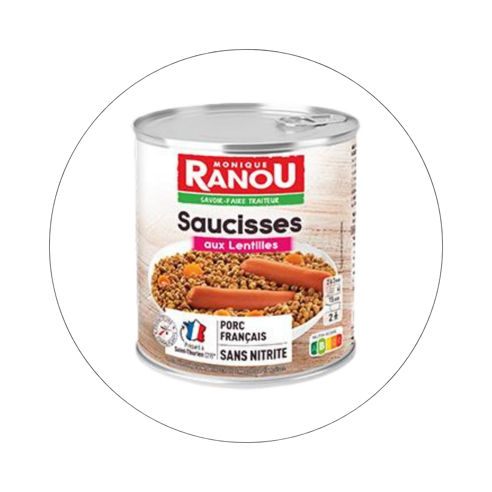 RANOU - Saucisses aux Lentilles / réf. 40248040