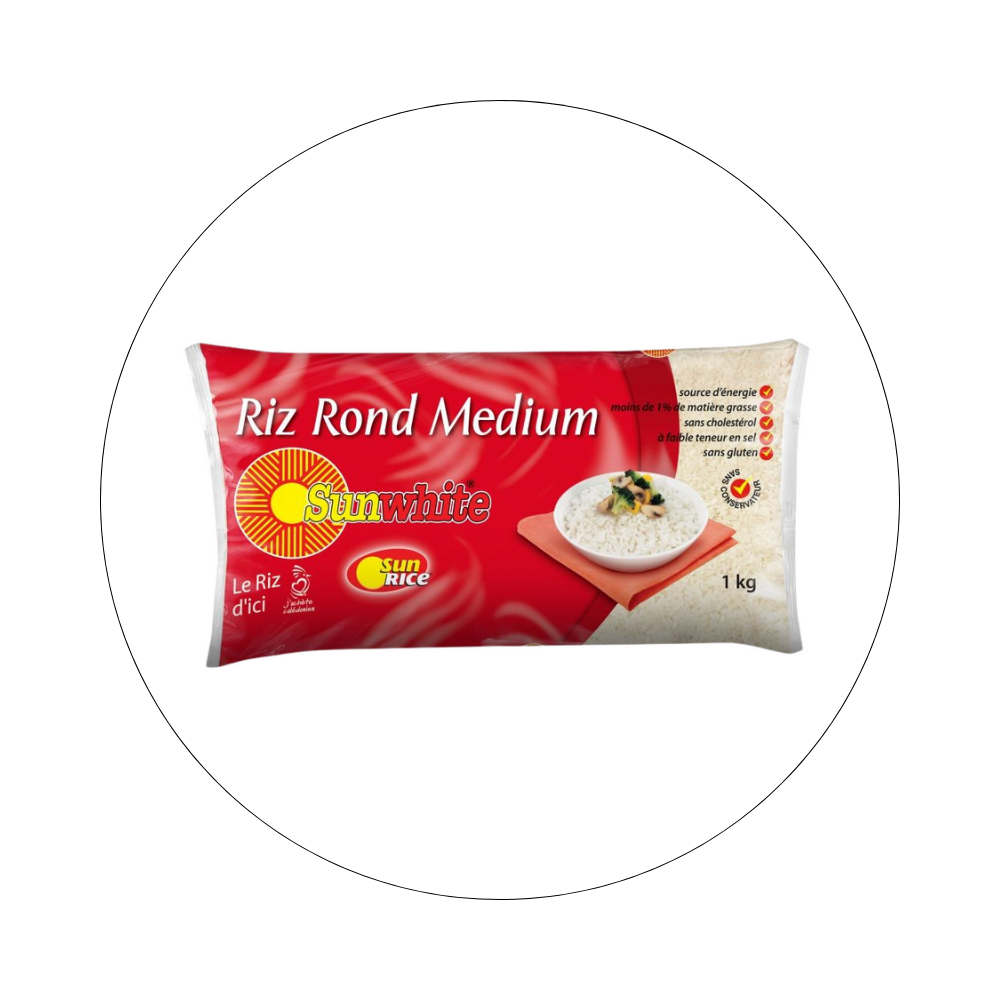 SUNWHITE - Riz Rond / réf. A01015338