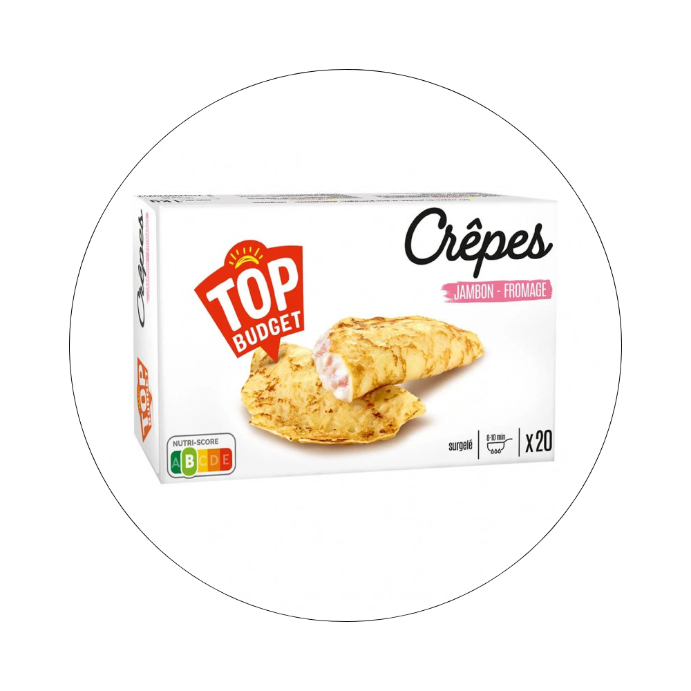 TOP BUDGET - Crêpes Jambon Fromage / réf. 47120234FC